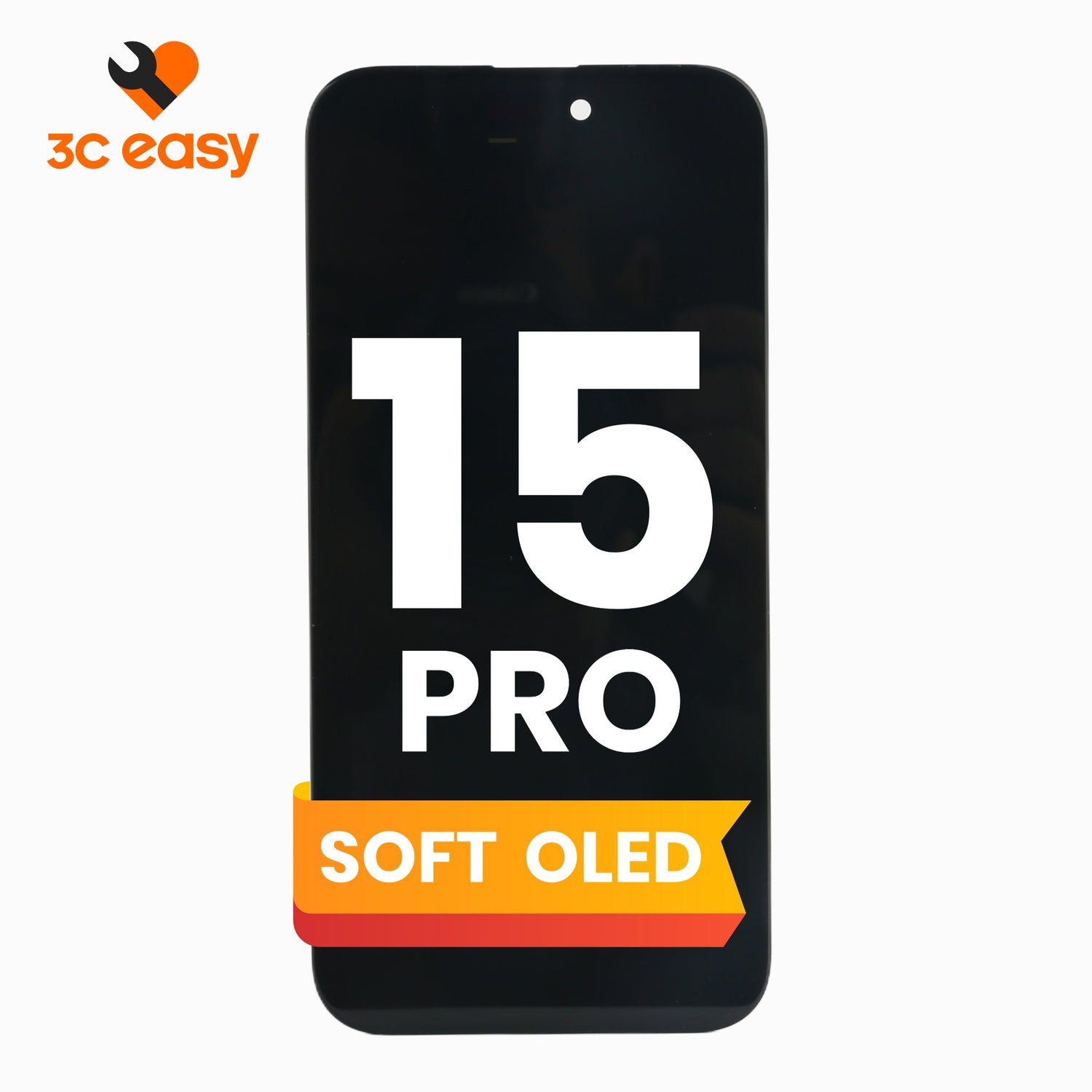 3C EASY - เปลี่ยนหน้าจอโทรศัพท์ใหม่ I15 Pro (จอ OLED แบบนิ่ม/สีดำ)